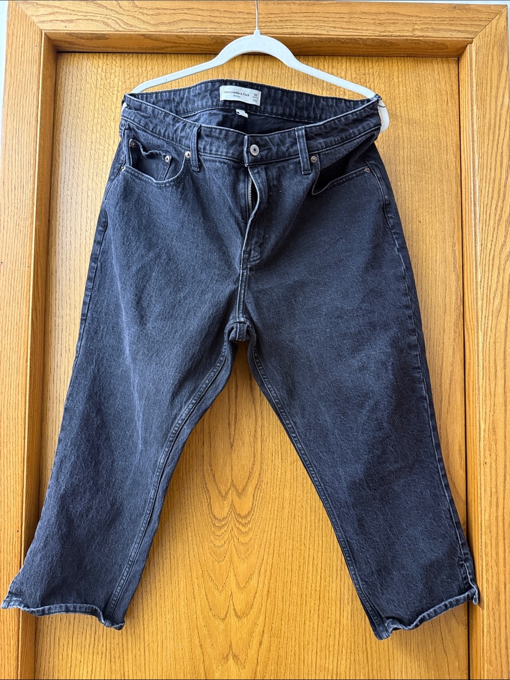Black Mid-Rise Denim Jeans